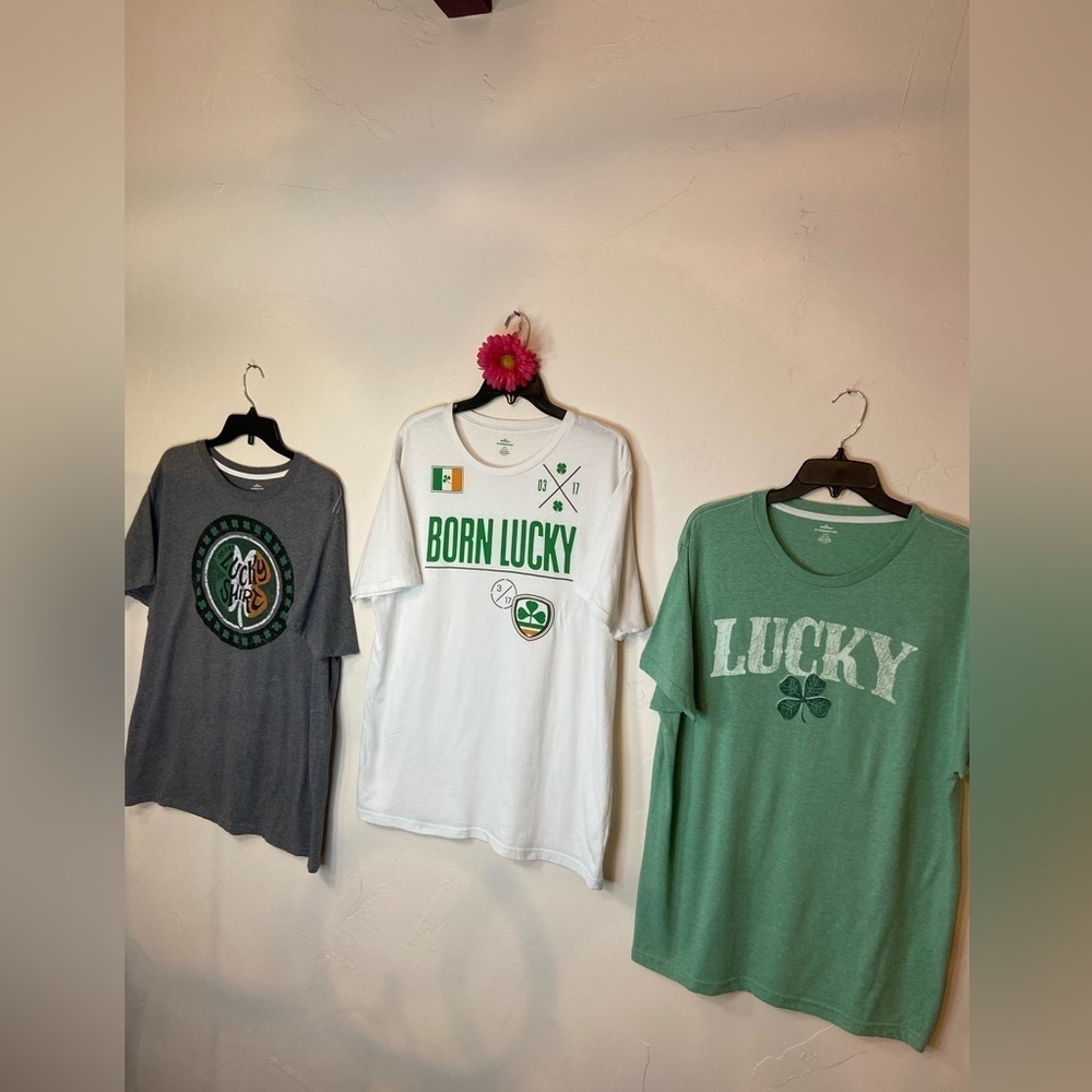 Way To Celebrate!~St. Patrick’s Day Bundle~(3) Festive Tee Shirts~Size L (42-44)